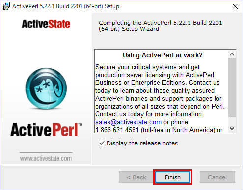 【Perl】Windows 10にActivePerlをインストール