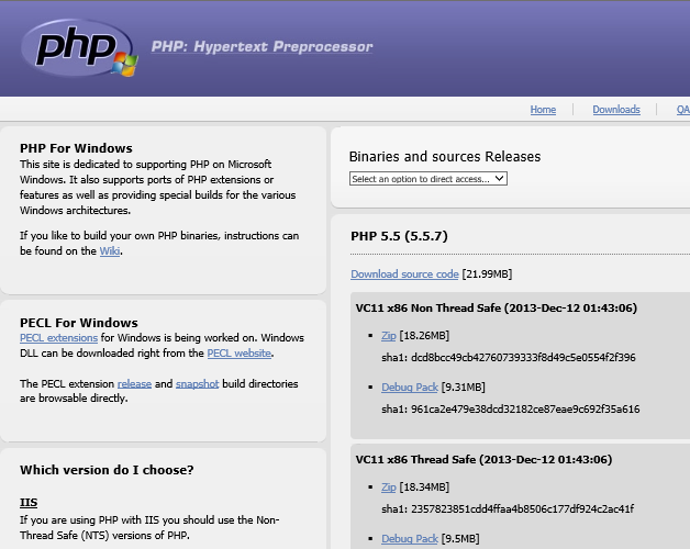 【PHP】Windows 8.1にPHP5.5 VC11をインストールしよう