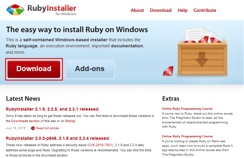 【Ruby】Windows 10にRubyをインストール