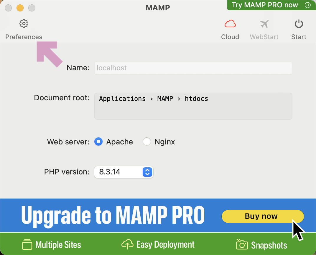 【LOCAL】MacにMAMP7.2をインストール