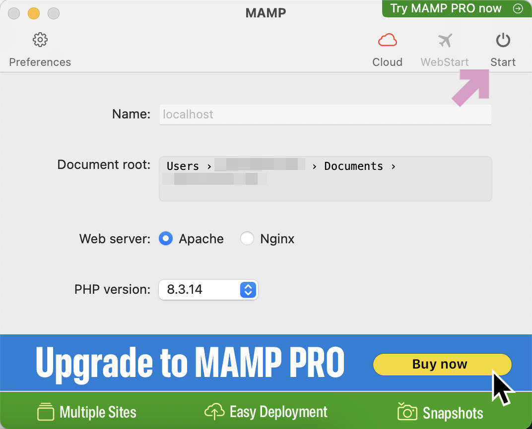 【LOCAL】MacにMAMP7.2をインストール