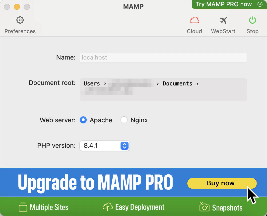 【LOCAL】MacにMAMP7.2をインストール